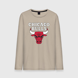 Лонгслив хлопковый мужской CHICAGO BULLS, цвет: миндальный