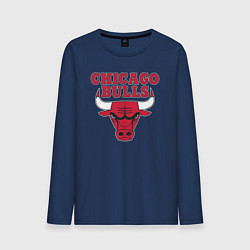 Лонгслив хлопковый мужской CHICAGO BULLS, цвет: тёмно-синий