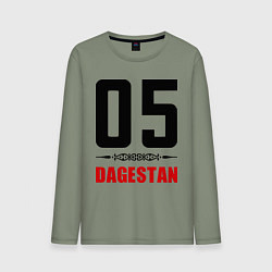 Лонгслив хлопковый мужской 05 Dagestan, цвет: авокадо