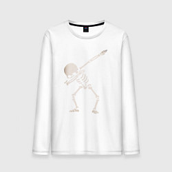 Лонгслив хлопковый мужской DAB Skeleton, цвет: белый