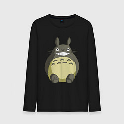 Лонгслив хлопковый мужской Тоторо, цвет: черный