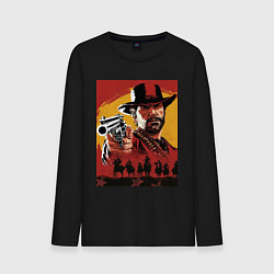 Лонгслив хлопковый мужской Red dead redemption 2, цвет: черный