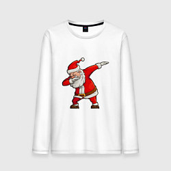 Лонгслив хлопковый мужской Dab Santa, цвет: белый