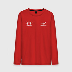 Лонгслив хлопковый мужской Audi Quattro, цвет: красный