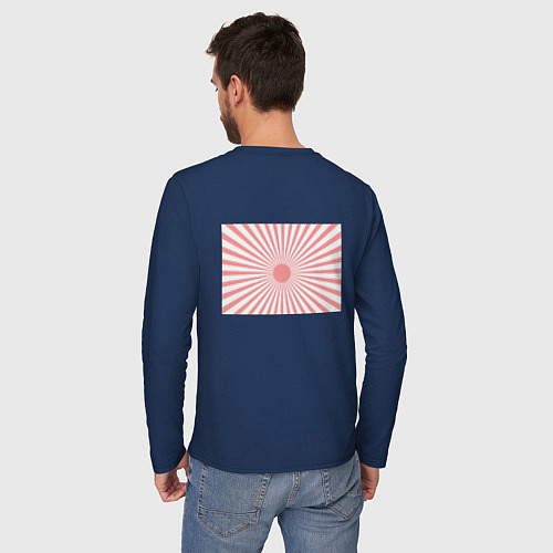 Мужской лонгслив Убийца розового солнца / Тёмно-синий – фото 4