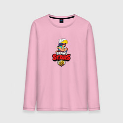 Лонгслив хлопковый мужской BRAWL STARS:БО, цвет: светло-розовый