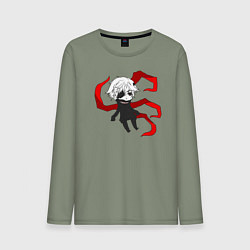 Лонгслив хлопковый мужской Токийский гуль, цвет: авокадо