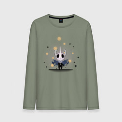 Лонгслив хлопковый мужской Hollow knight Полый рыцарь, цвет: авокадо