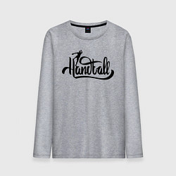 Лонгслив хлопковый мужской Handball lettering, цвет: меланж