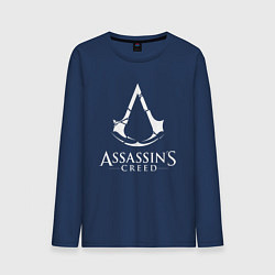 Лонгслив хлопковый мужской Assassin’s Creed цвета тёмно-синий — фото 1