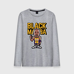Лонгслив хлопковый мужской Kobe - Black Mamba, цвет: меланж