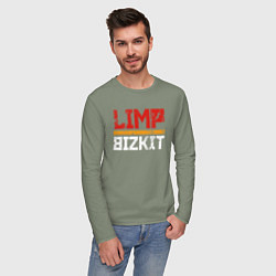 Лонгслив хлопковый мужской LIMP BIZKIT, цвет: авокадо — фото 2
