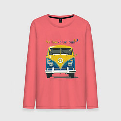Мужской лонгслив Я люблю вас Yellow-blue bus