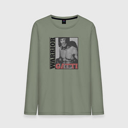 Лонгслив хлопковый мужской Warrior Gatti, цвет: авокадо