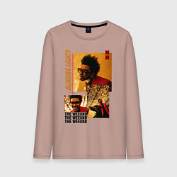 Лонгслив хлопковый мужской BLINDING LIGHTS, цвет: пыльно-розовый