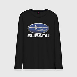 Лонгслив хлопковый мужской SUBARU, цвет: черный