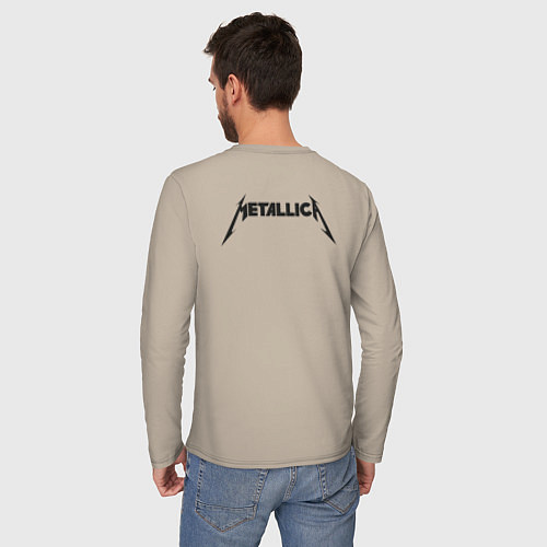 Мужской лонгслив Metallicaспина / Миндальный – фото 4
