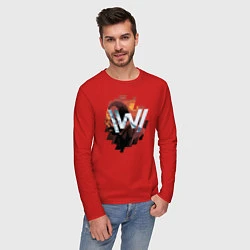 Лонгслив хлопковый мужской Bernard Low Westworld, цвет: красный — фото 2