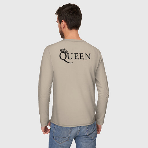 Мужской лонгслив Queen двусторонняя / Миндальный – фото 4