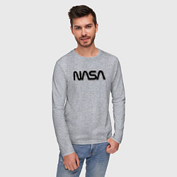 Лонгслив хлопковый мужской NASA, цвет: меланж — фото 2