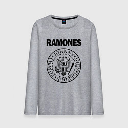 Лонгслив хлопковый мужской RAMONES, цвет: меланж