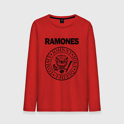 Лонгслив хлопковый мужской RAMONES, цвет: красный