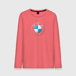 Лонгслив хлопковый мужской BMW LOGO 2020, цвет: коралловый