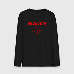 Лонгслив хлопковый мужской Megadeth, цвет: черный