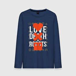 Лонгслив хлопковый мужской LOVE DEATH ROBOTS LDR, цвет: тёмно-синий