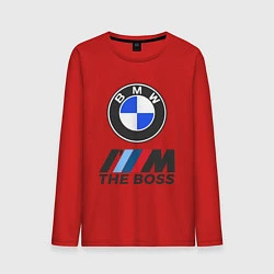 Лонгслив хлопковый мужской BMW BOSS, цвет: красный