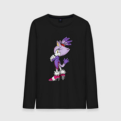 Лонгслив хлопковый мужской SONIC Кошка Блейз, цвет: черный