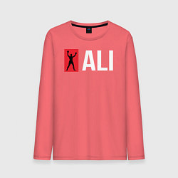 Лонгслив хлопковый мужской ALI, цвет: коралловый