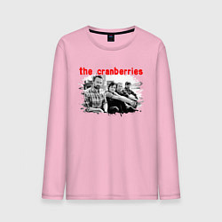 Лонгслив хлопковый мужской The Cranberries цвета светло-розовый — фото 1