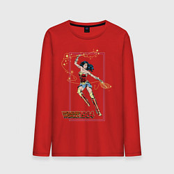 Лонгслив хлопковый мужской Wonder Woman 1984, цвет: красный