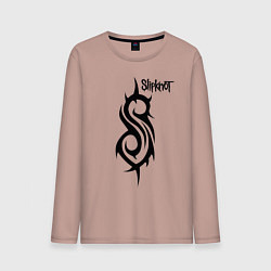 Лонгслив хлопковый мужской SLIPKNOT, цвет: пыльно-розовый