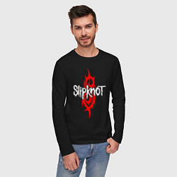 Лонгслив хлопковый мужской SLIPKNOT, цвет: черный — фото 2