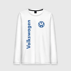 Лонгслив хлопковый мужской Volkswagen, цвет: белый