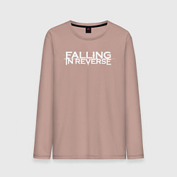 Лонгслив хлопковый мужской Falling in Reverse, цвет: пыльно-розовый