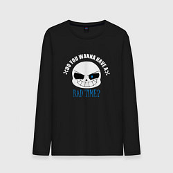 Лонгслив хлопковый мужской UNDERTALE, цвет: черный