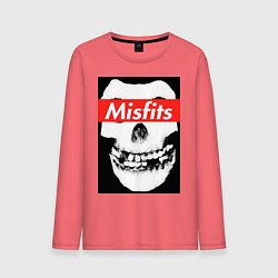 Лонгслив хлопковый мужской Misfits, цвет: коралловый