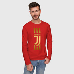 Лонгслив хлопковый мужской JUVENTUS, цвет: красный — фото 2