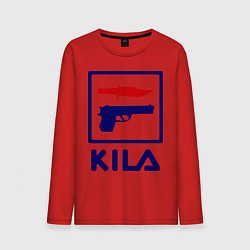Лонгслив хлопковый мужской Kila Fila, цвет: красный