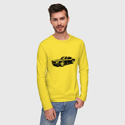 Лонгслив хлопковый мужской Ford Mustang Z цвета желтый — фото 2