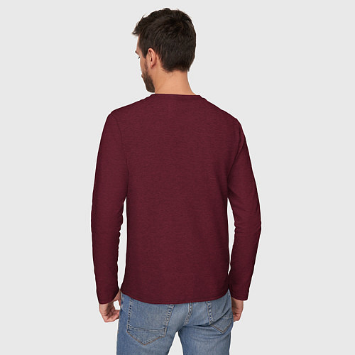 Мужской лонгслив Video game / Меланж-бордовый – фото 4