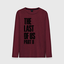 Лонгслив хлопковый мужской The Last Of Us PART 2, цвет: меланж-бордовый