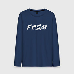 Лонгслив хлопковый мужской FCSM, цвет: тёмно-синий
