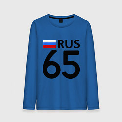 Лонгслив хлопковый мужской RUS 65 цвета синий — фото 1