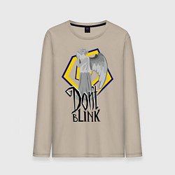 Лонгслив хлопковый мужской Don't blink, цвет: миндальный