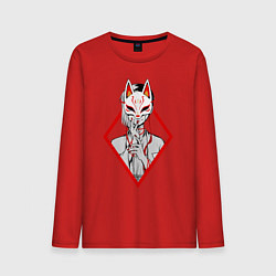 Лонгслив хлопковый мужской Женщина в маске, цвет: красный