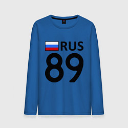 Лонгслив хлопковый мужской RUS 89 цвета синий — фото 1